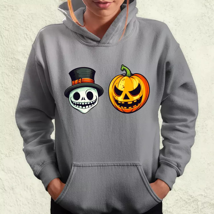 Halloween tök és koponya fantázia v16 női pulóver