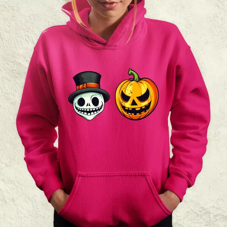 Halloween tök és koponya fantázia v16 női pulóver