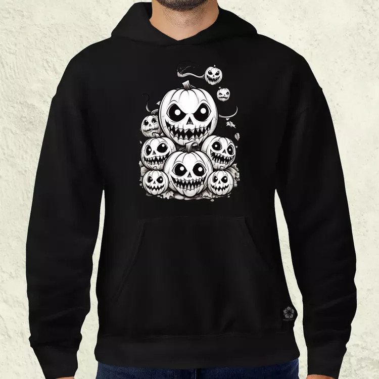 Halloween tök és koponya fantázia v8 férfi pulóver