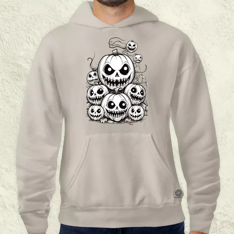Halloween tök és koponya fantázia v8 férfi pulóver