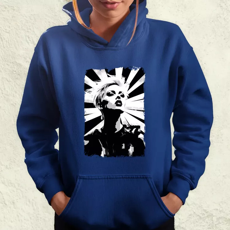 Pop art punk portré v2 női pulóver