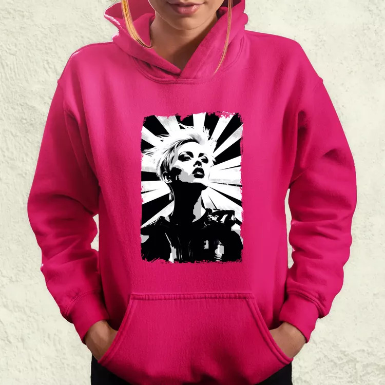 Pop art punk portré v2 női pulóver