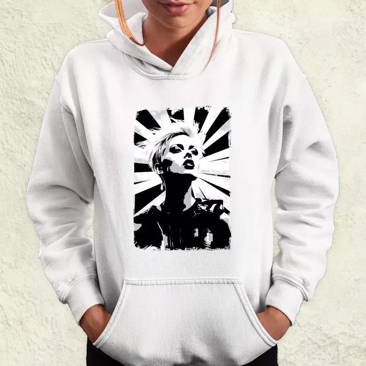 Pop art punk portré v2 női pulóver