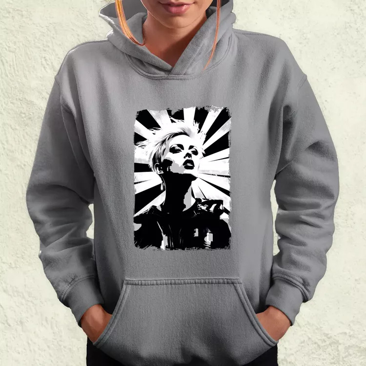 Pop art punk portré v2 női pulóver