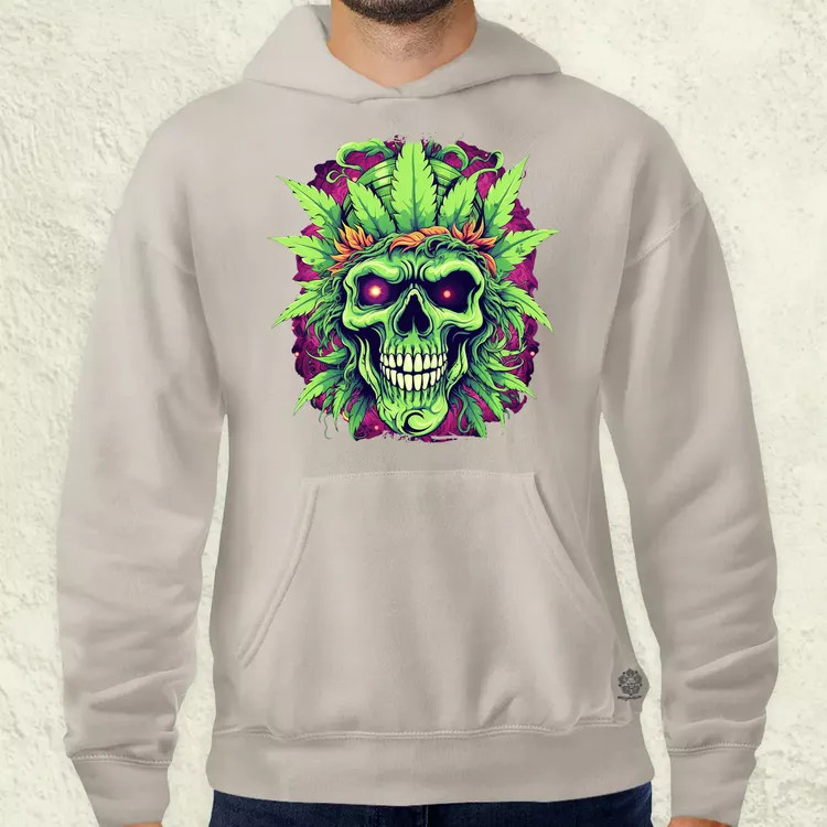 Koponya weed v1 férfi pulóver