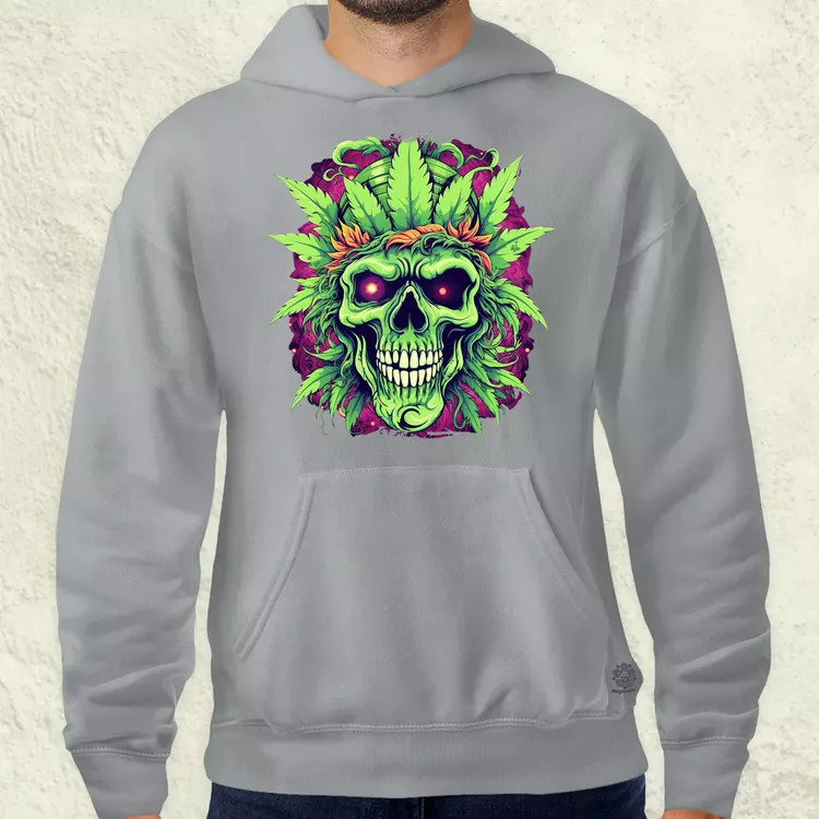 Koponya weed v1 férfi pulóver