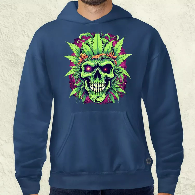 Koponya weed v1 férfi pulóver