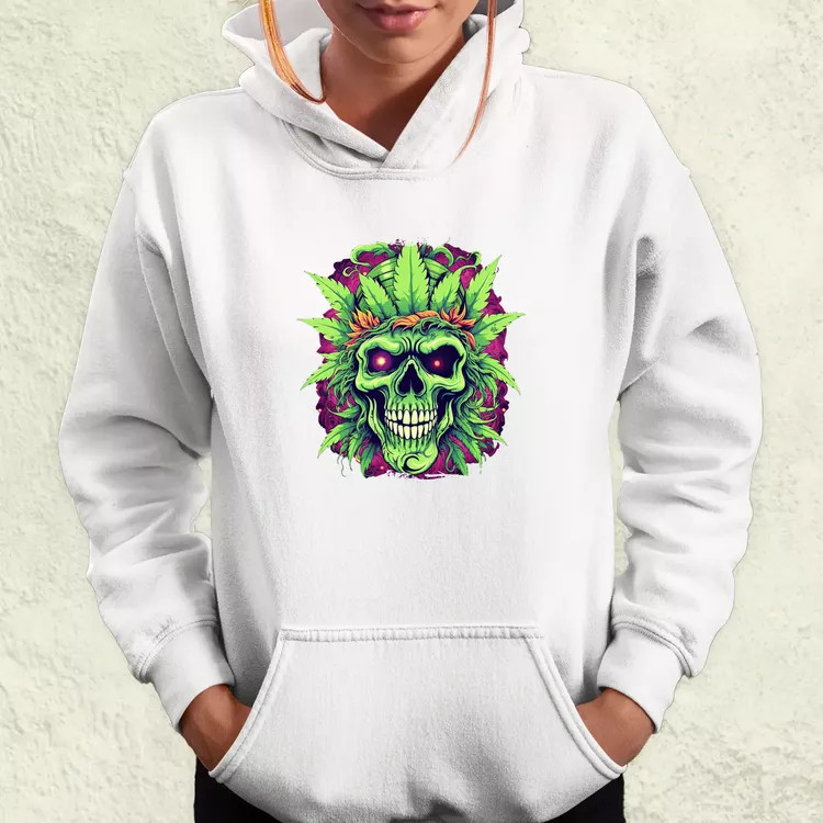 Koponya weed v1 női pulóver