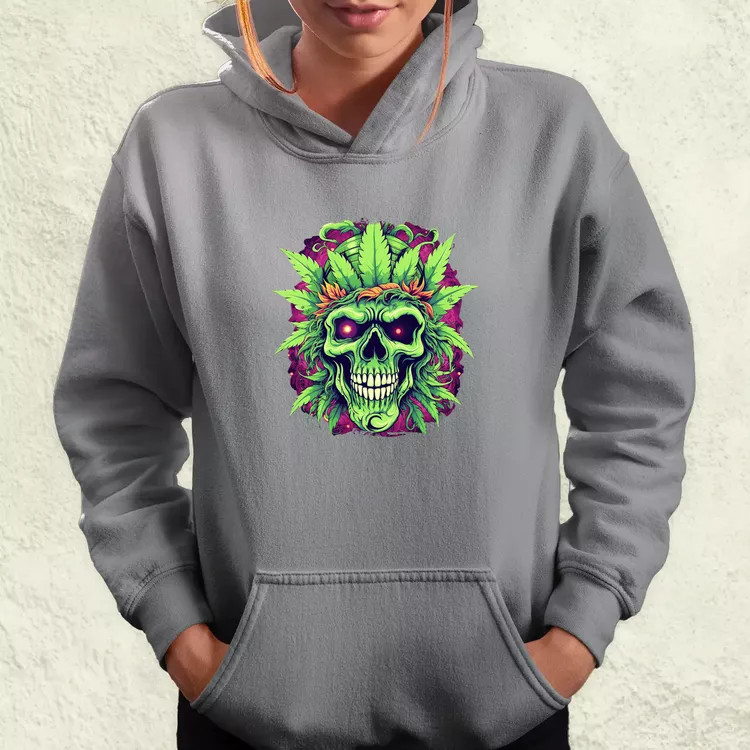Koponya weed v1 női pulóver