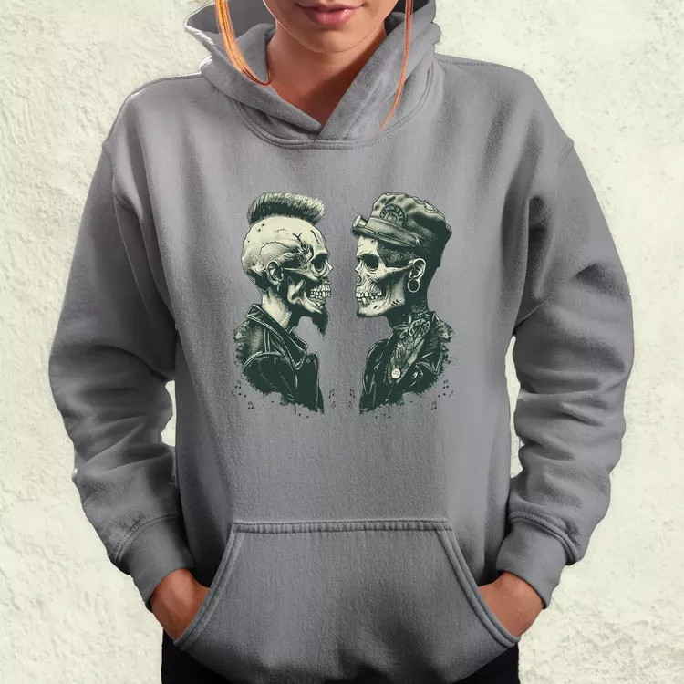 Punk koponyák v1 női pulóver