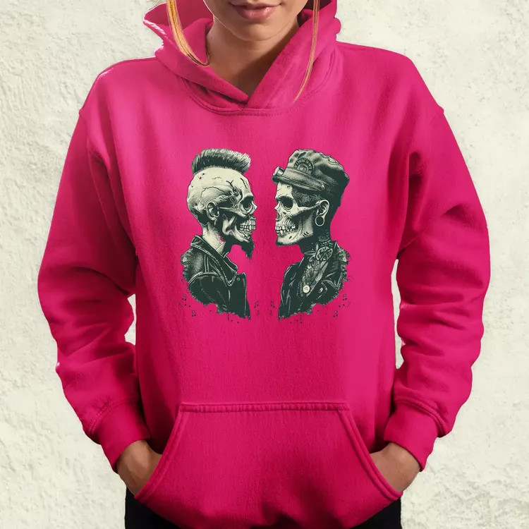 Punk koponyák v1 női pulóver