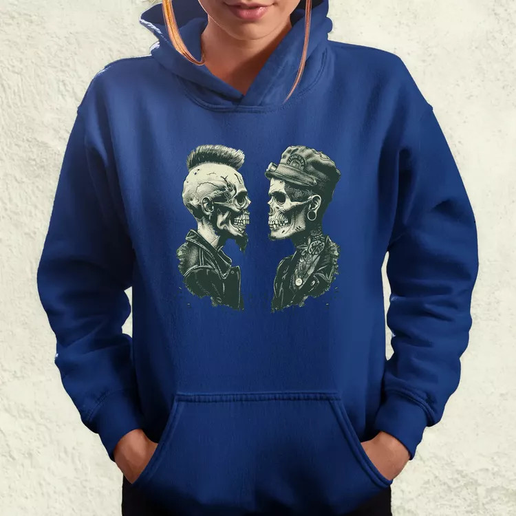 Punk koponyák v1 női pulóver