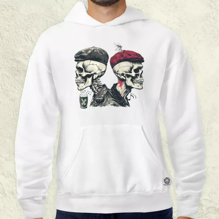 Punk koponyák v2 férfi pulóver