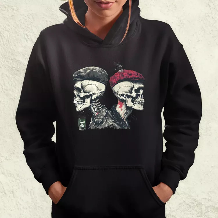 Punk koponyák v2 női pulóver