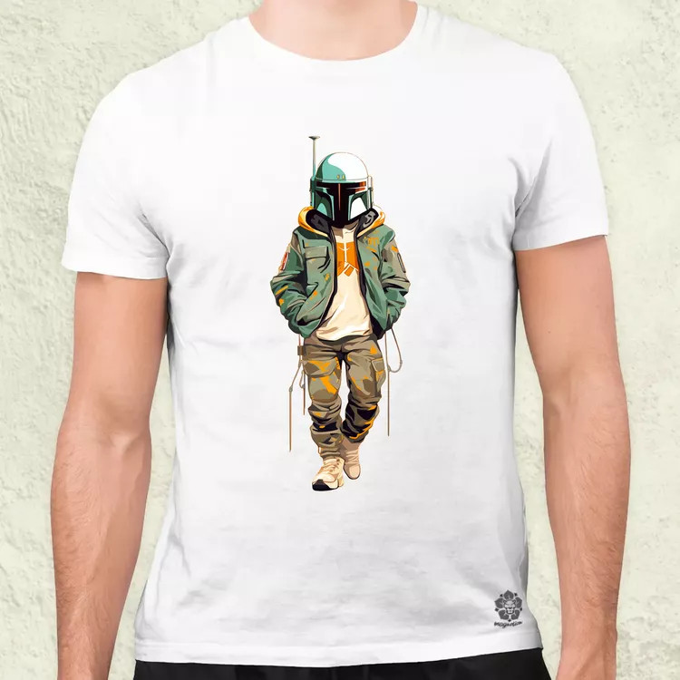 Anime Boba Fett fanart v1 férfi póló