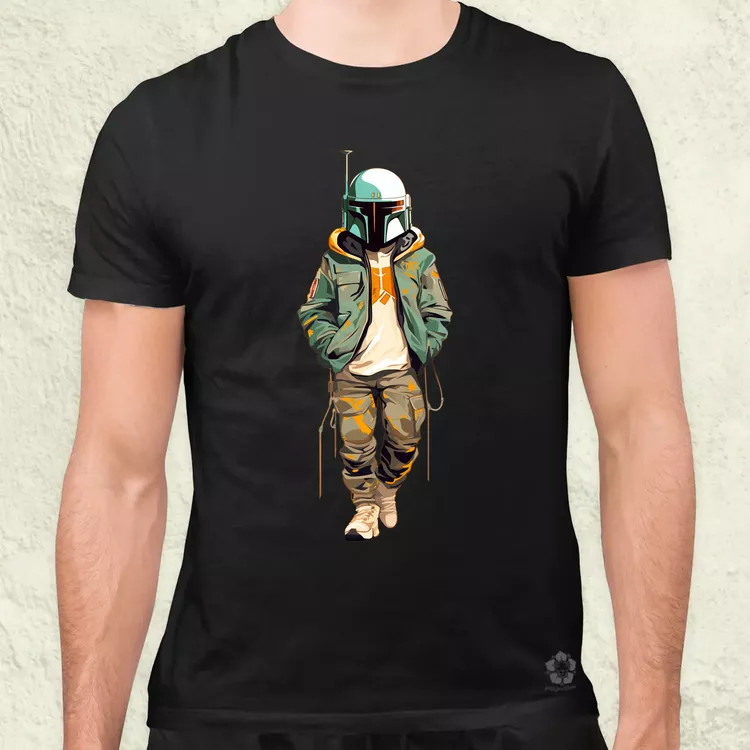 Anime Boba Fett fanart v1 férfi póló