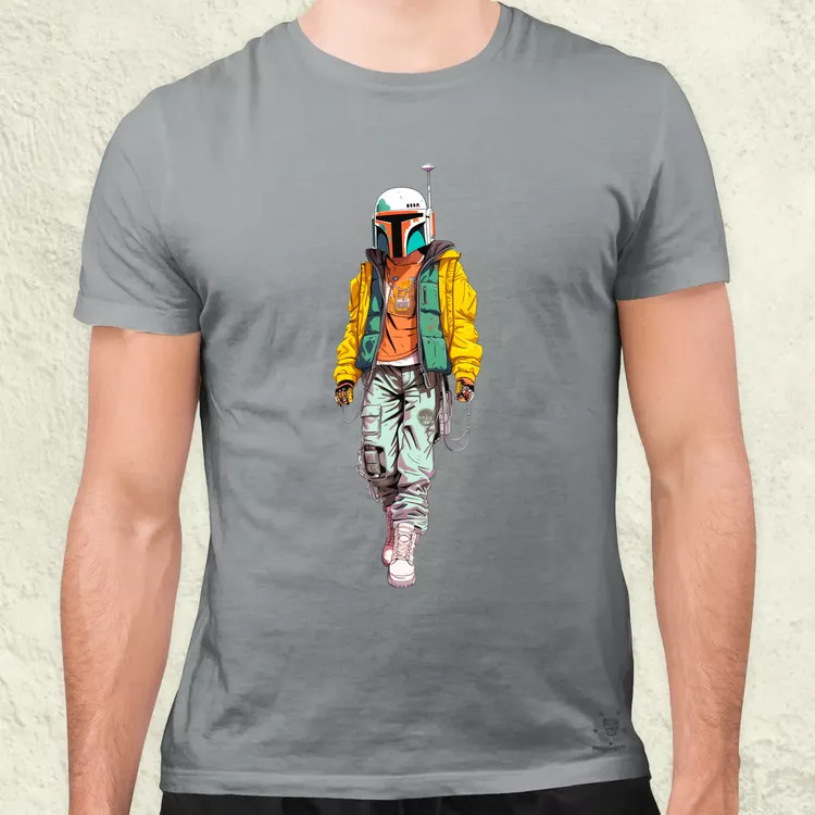 Anime Boba Fett fanart v2 férfi póló