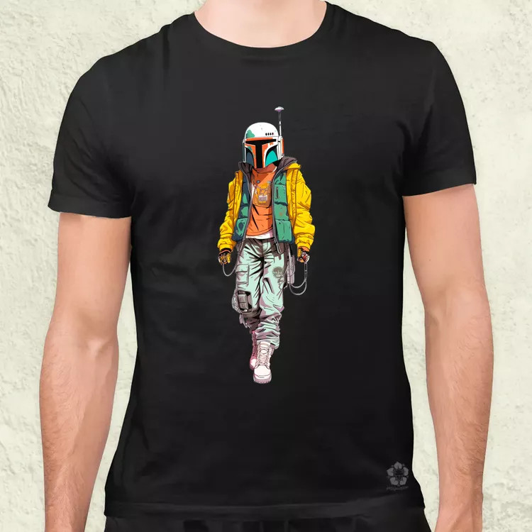 Anime Boba Fett fanart v2 férfi póló