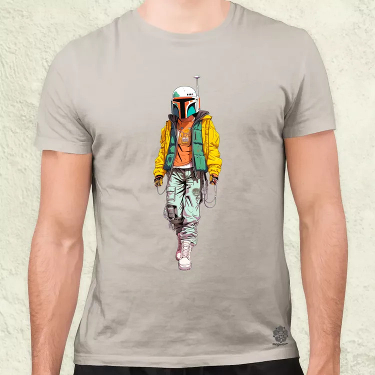 Anime Boba Fett fanart v2 férfi póló