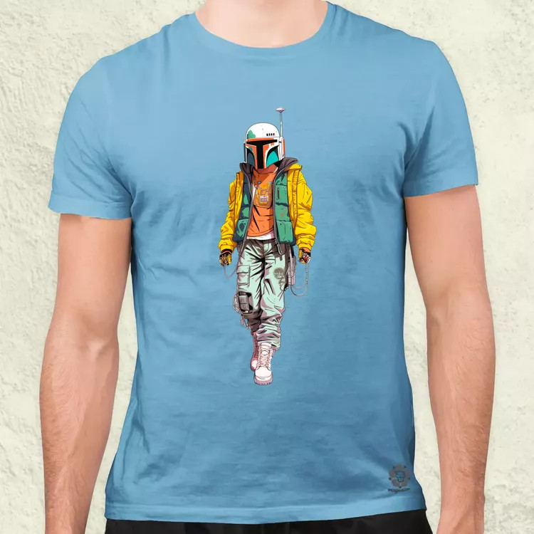 Anime Boba Fett fanart v2 férfi póló