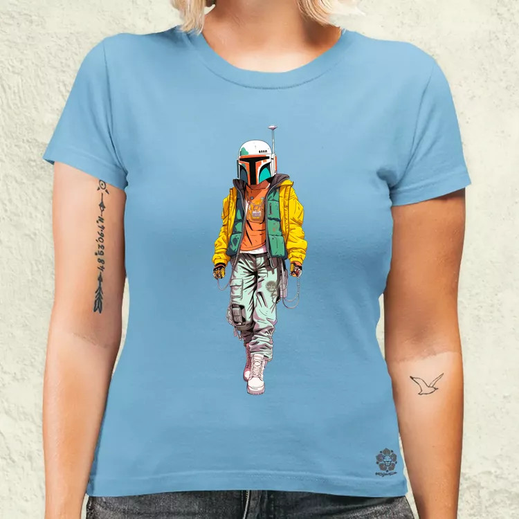 Anime Boba Fett fanart v2 női póló