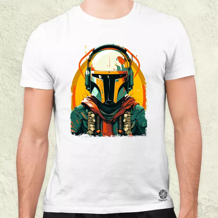 Anime Boba Fett fanart v3 férfi póló
