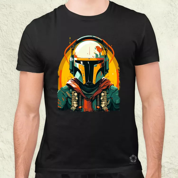 Anime Boba Fett fanart v3 férfi póló
