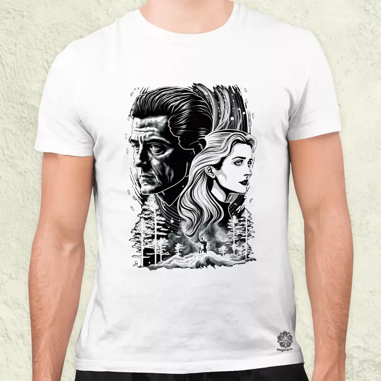 Dale Cooper és Laura Palmer v2 férfi póló