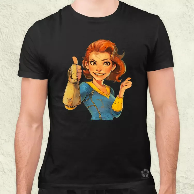 Fallout Lucy fanart v3 férfi póló
