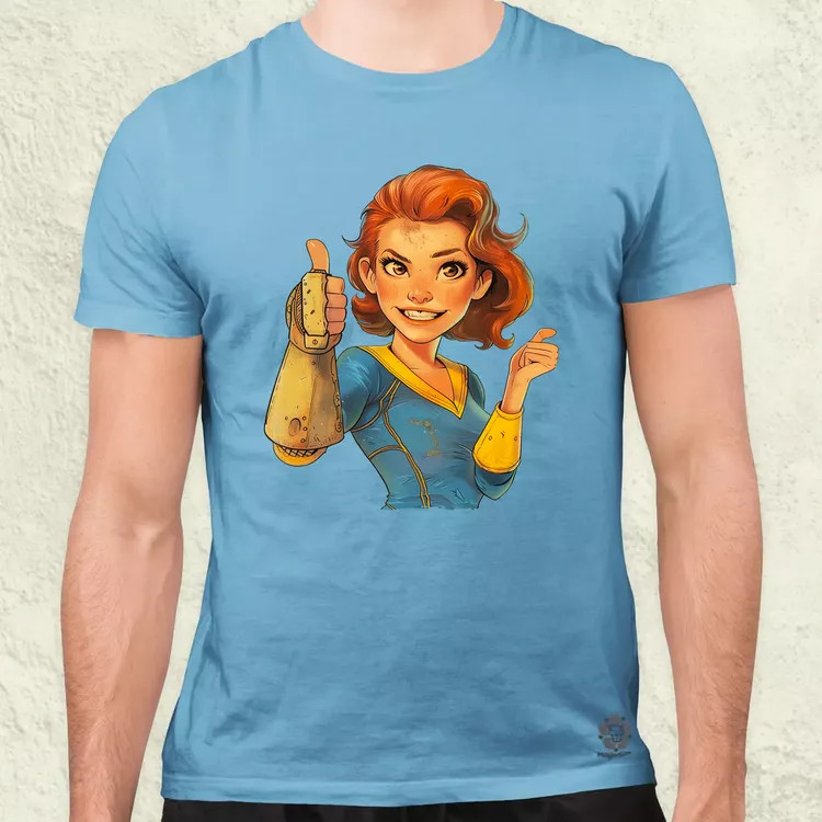 Fallout Lucy fanart v3 férfi póló