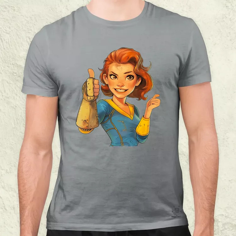 Fallout Lucy fanart v3 férfi póló