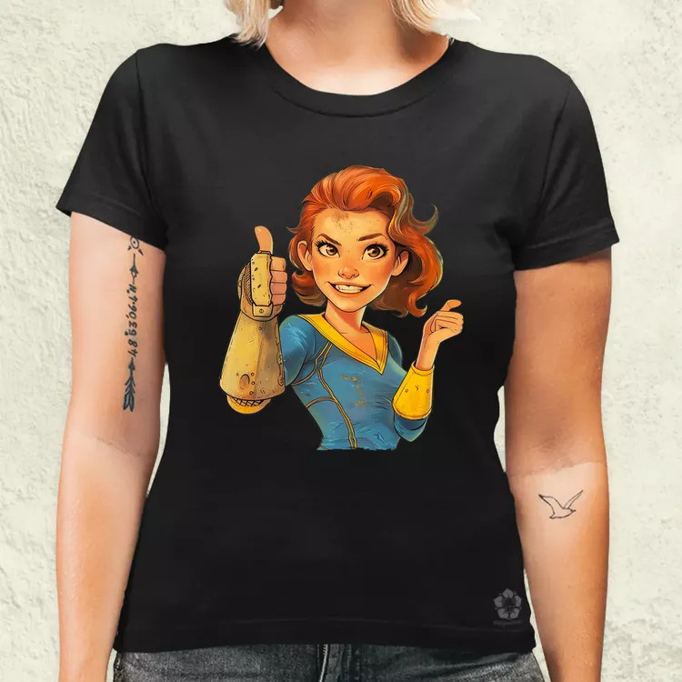 Fallout Lucy fanart v3 női póló