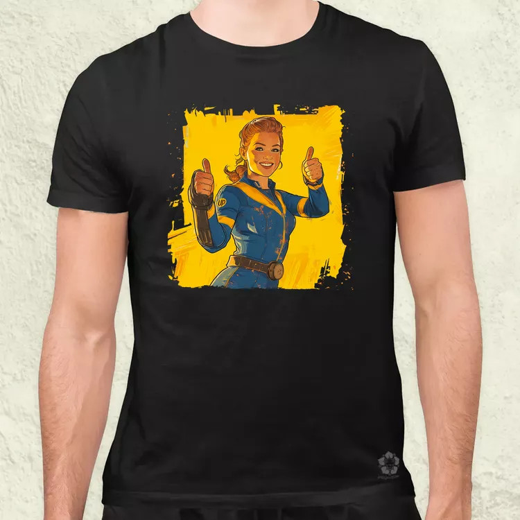 Fallout Lucy fanart v4 férfi póló