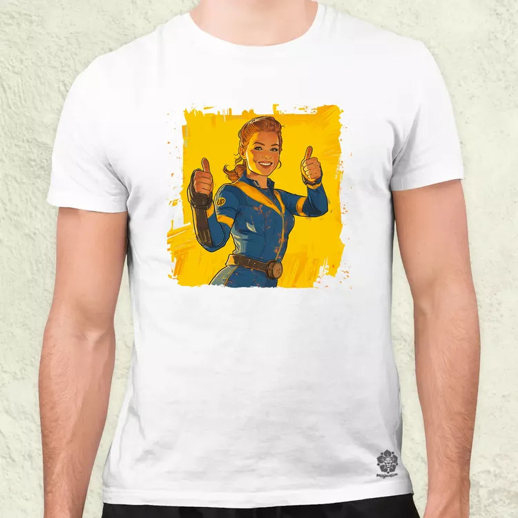 Fallout Lucy fanart v4 férfi póló
