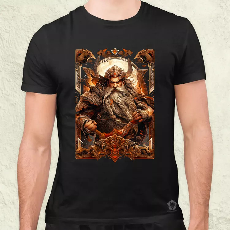 Kártya fantázia Odin v2 férfi póló