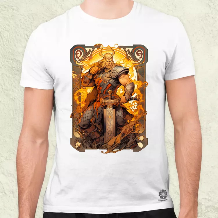 Kártya fantázia Thor v2 férfi póló