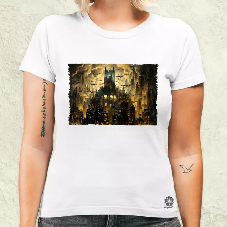 Pareidolia Batman denevérbarlang fantázia női póló