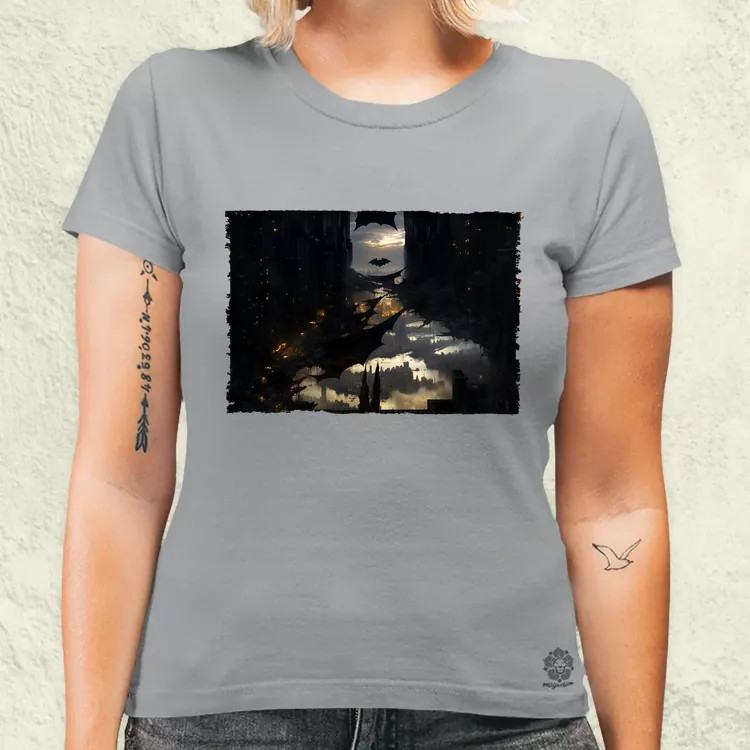Pareidolia Batman város fantázia v1 női póló