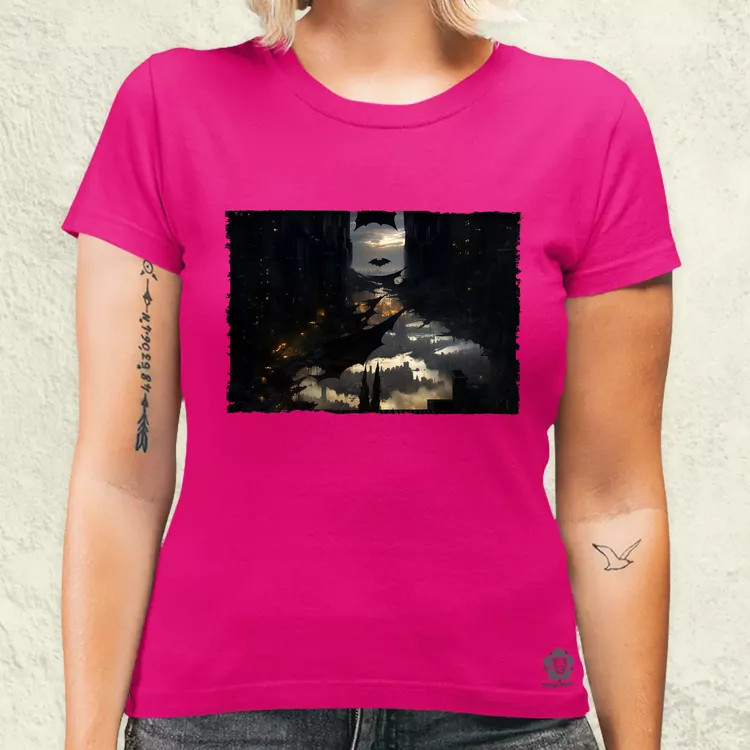 Pareidolia Batman város fantázia v1 női póló