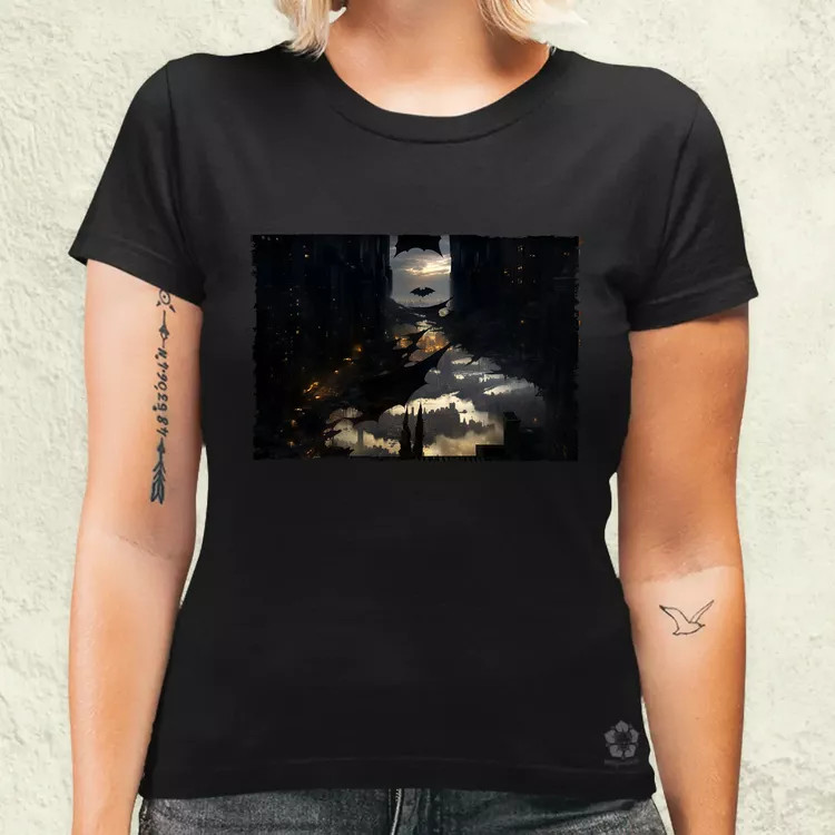 Pareidolia Batman város fantázia v1 női póló
