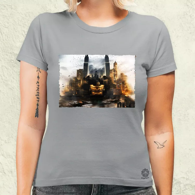 Pareidolia Batman város fantázia v2 női póló