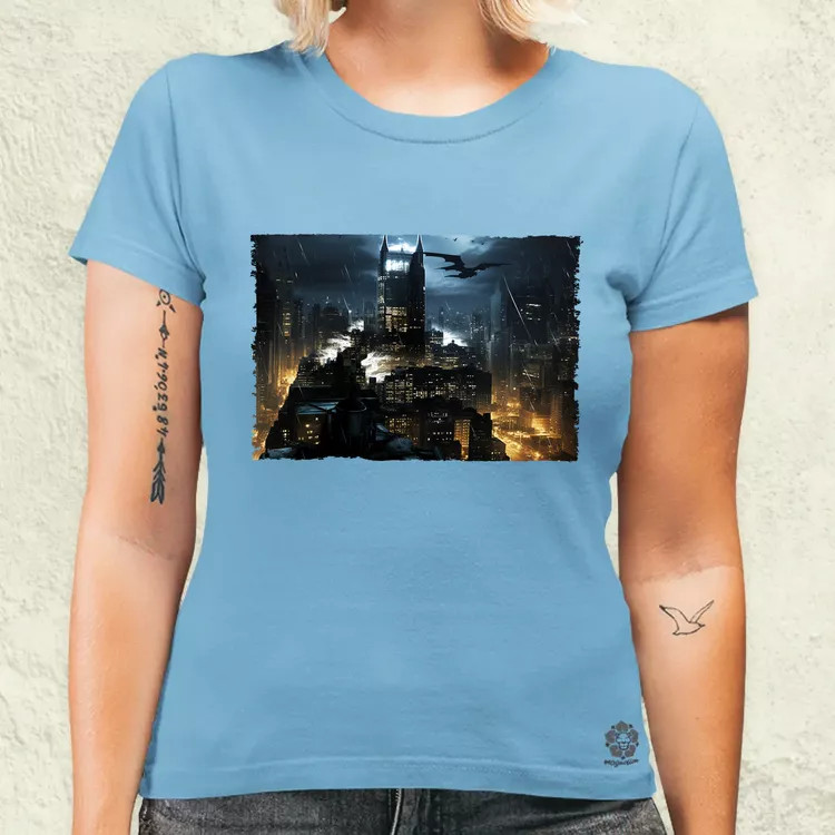 Pareidolia Batman város fantázia v3 női póló