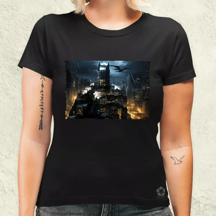 Pareidolia Batman város fantázia v3 női póló