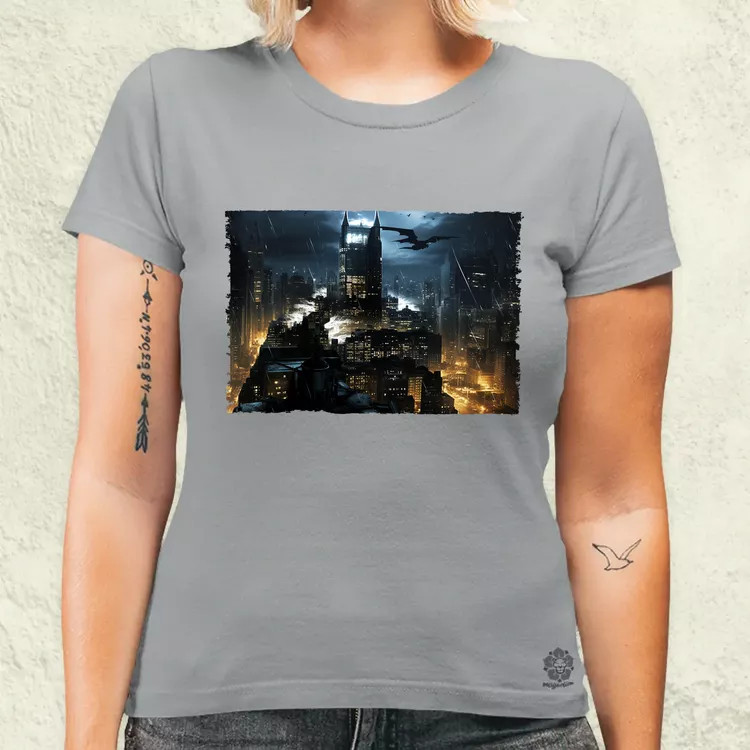 Pareidolia Batman város fantázia v3 női póló