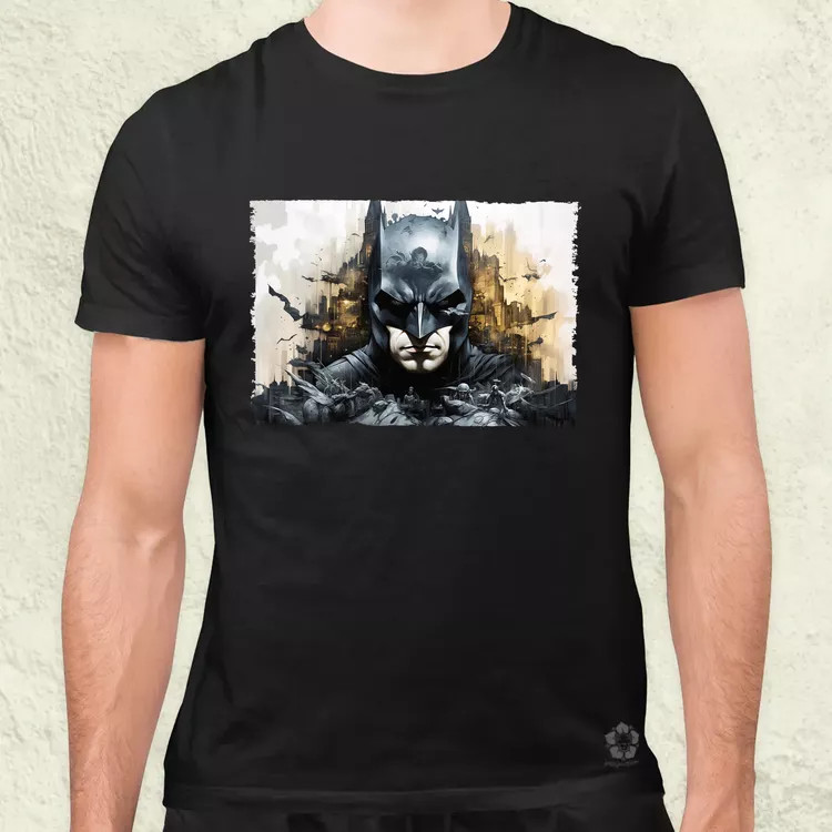 Pareidolia Batman város fantázia v6 férfi póló