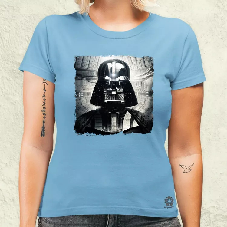 Pareidolia Darth Vader Halálcsillag fantázia v11 női póló
