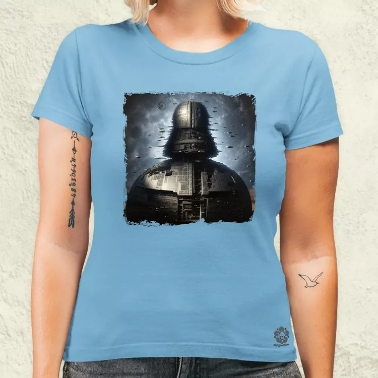 Pareidolia Darth Vader Halálcsillag fantázia v3 női póló