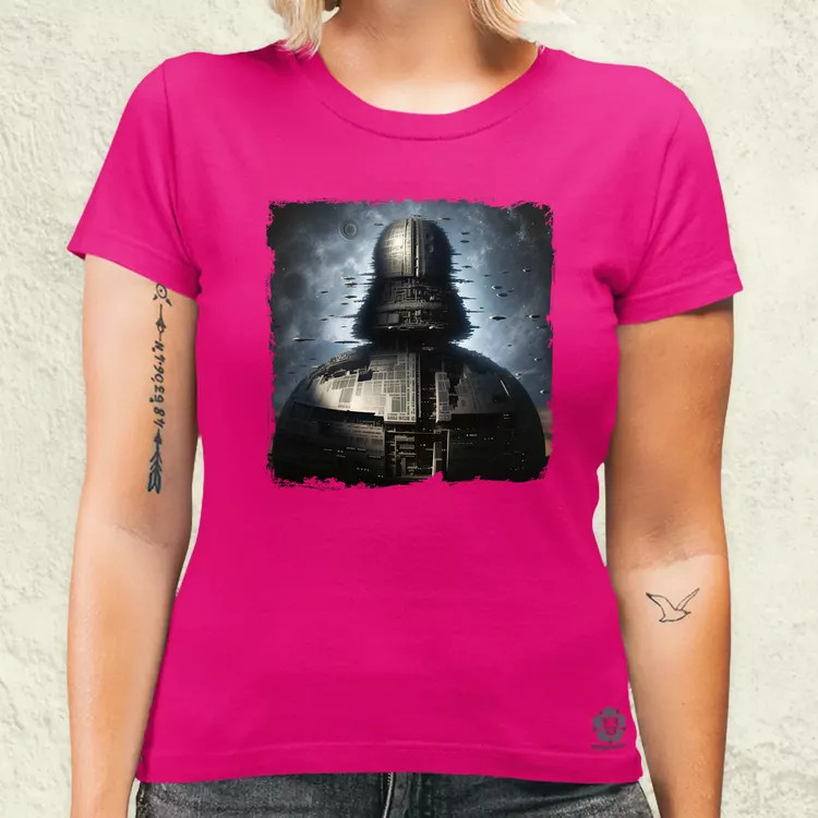 Pareidolia Darth Vader Halálcsillag fantázia v3 női póló