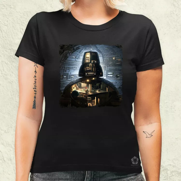 Pareidolia Darth Vader Halálcsillag fantázia v7 női póló