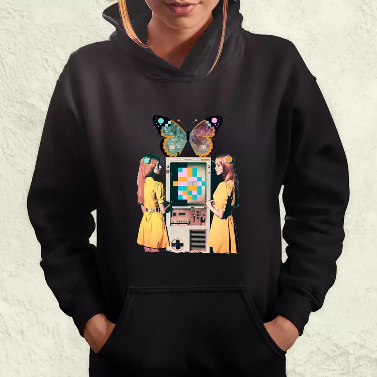 Számítástechnika születése szürrealista pop art v1 női pulóver